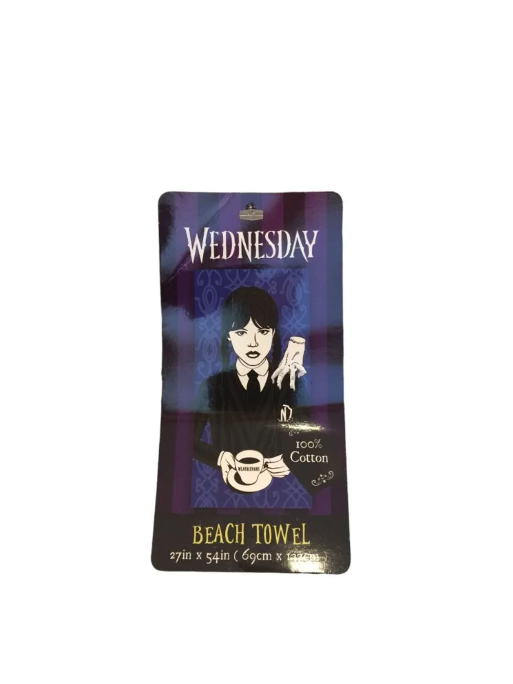 Wednesday Addams Nevermore IT Hand Weathervane Coffee Beach Towel